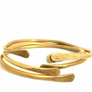 NEW! SET OF 3 GOLDTONE BANGLES BRACELETS